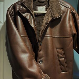 Hollister Brown Bomber Jacket